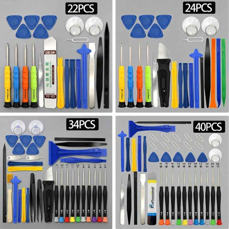 Electronics Repair Manual - ชุดซ่อมอเนกประสงค์ 22/24/34/40 ชิ้นชุดเครื่องมือไขควงโทรศัพท์มือถือคอนโซลเกมใช้สำหรับการถอดชิ้นส่วนและการซ่อมแซม