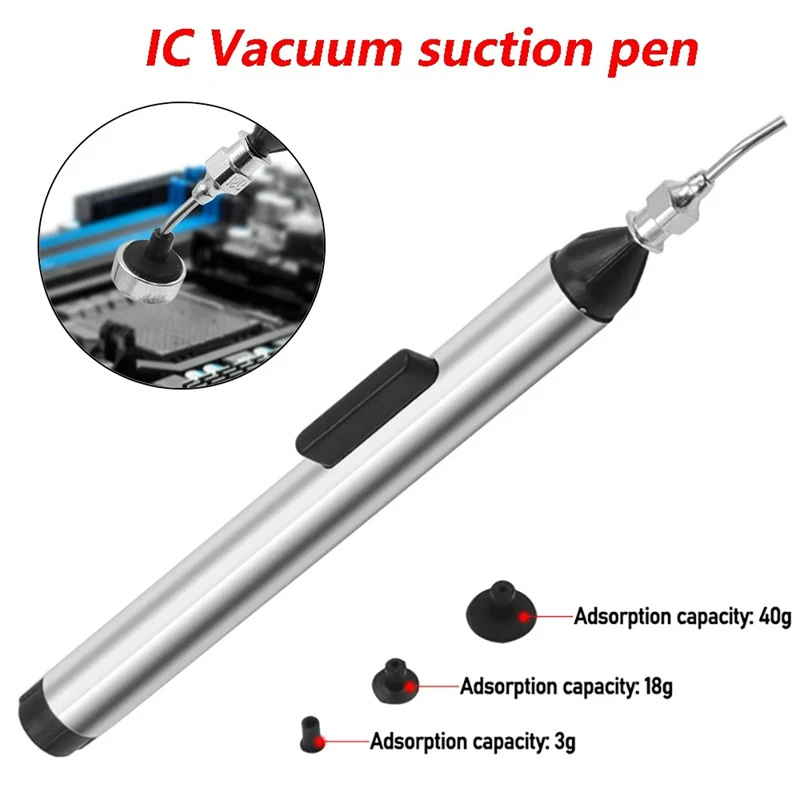 Electronics Repair Manual - ชุดปากกาดูดสูญญากาศแบบแมนนวล 3 หัวฉีด SMD IC Extractor