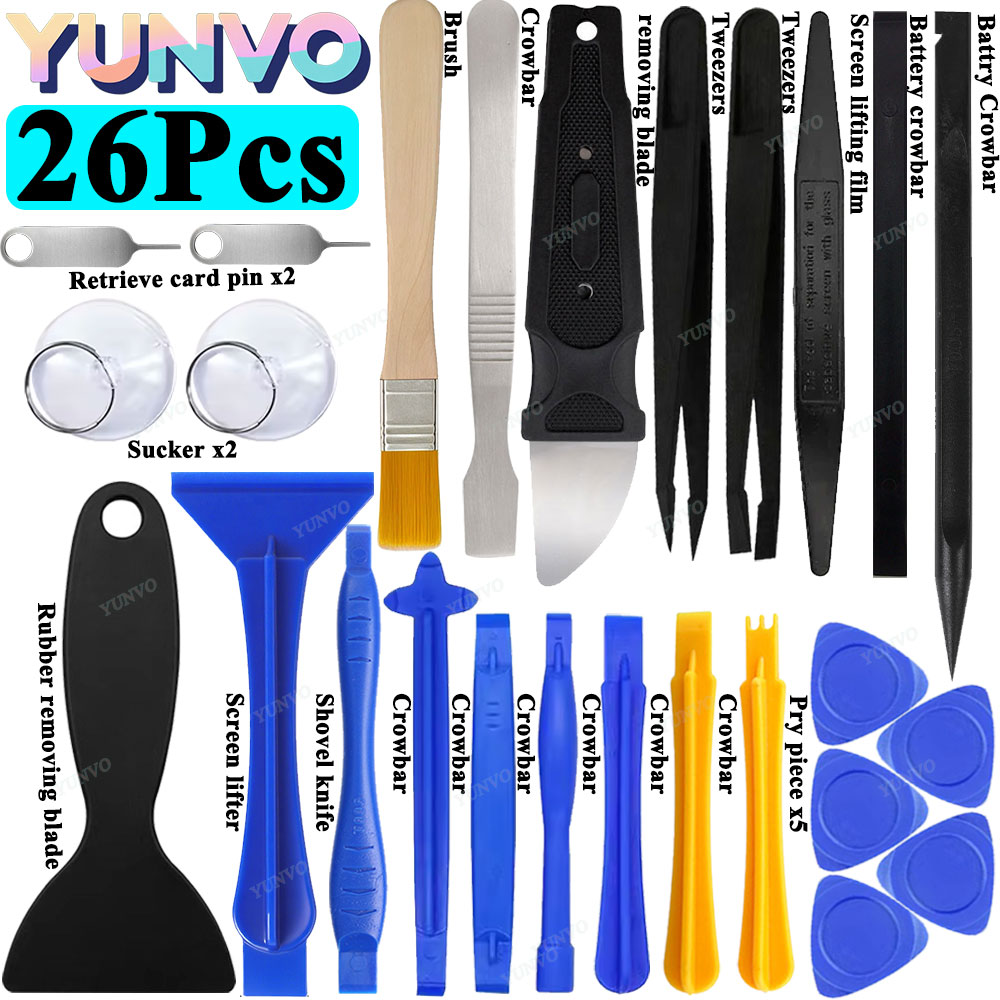 Electronics Repair Manual - ชุดเครื่องมือเปิดหน้าจออเนกประสงค์, เครื่องมือถอดประกอบพลาสติกสำหรับ iPhone, โทรศัพท์มือถือ และซ่อมแซมแล็ปท็อป