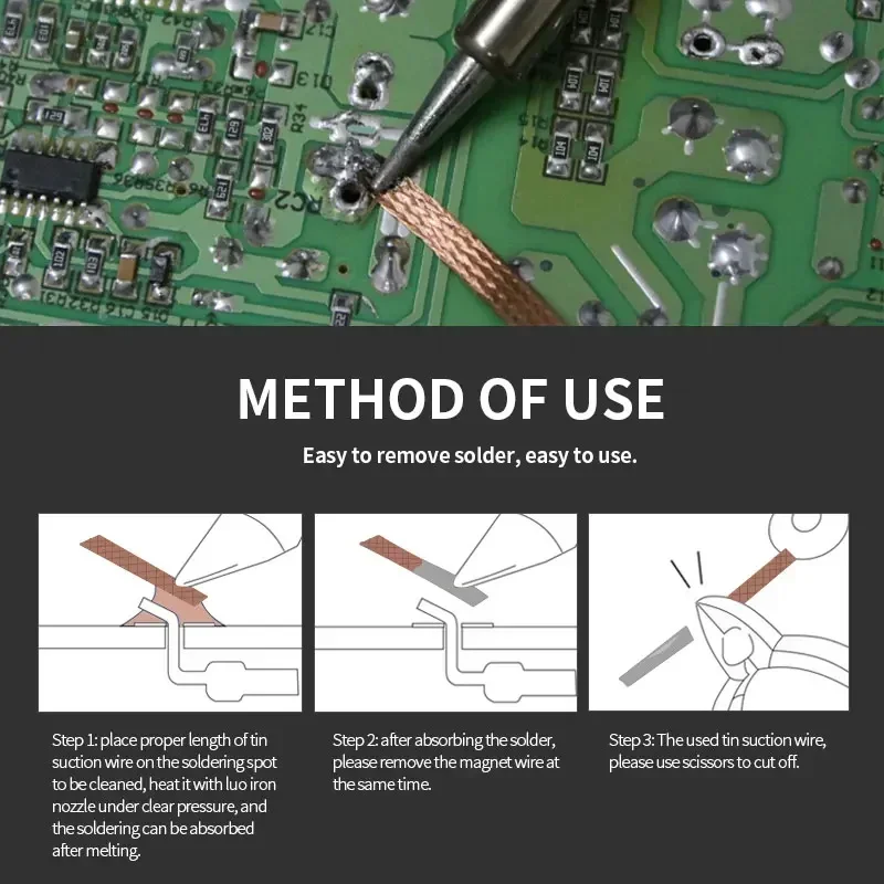 เชือกถอดตะกั่วแบบถัก ขนาด 1 มม - Solder Wick Braid บทวิจารณ์และราคา
