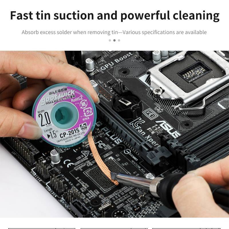 ลวดทองแดงแบบถักของแท้สำหรับบัด - Solder Wick Braid บทวิจารณ์และราคา