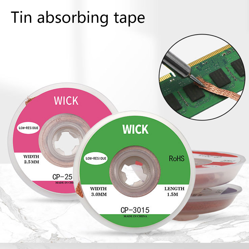อุปกรณ์ถอดลวดตาข่ายตะกั่วบัดกร - Solder Wick Braid บทวิจารณ์และราคา
